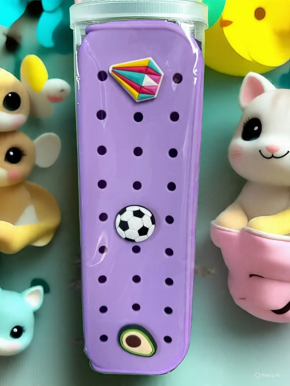 MK Lavender Silicone Pencil Case